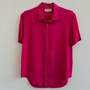 Saint Laurent Pink Short Sleeve Blouse